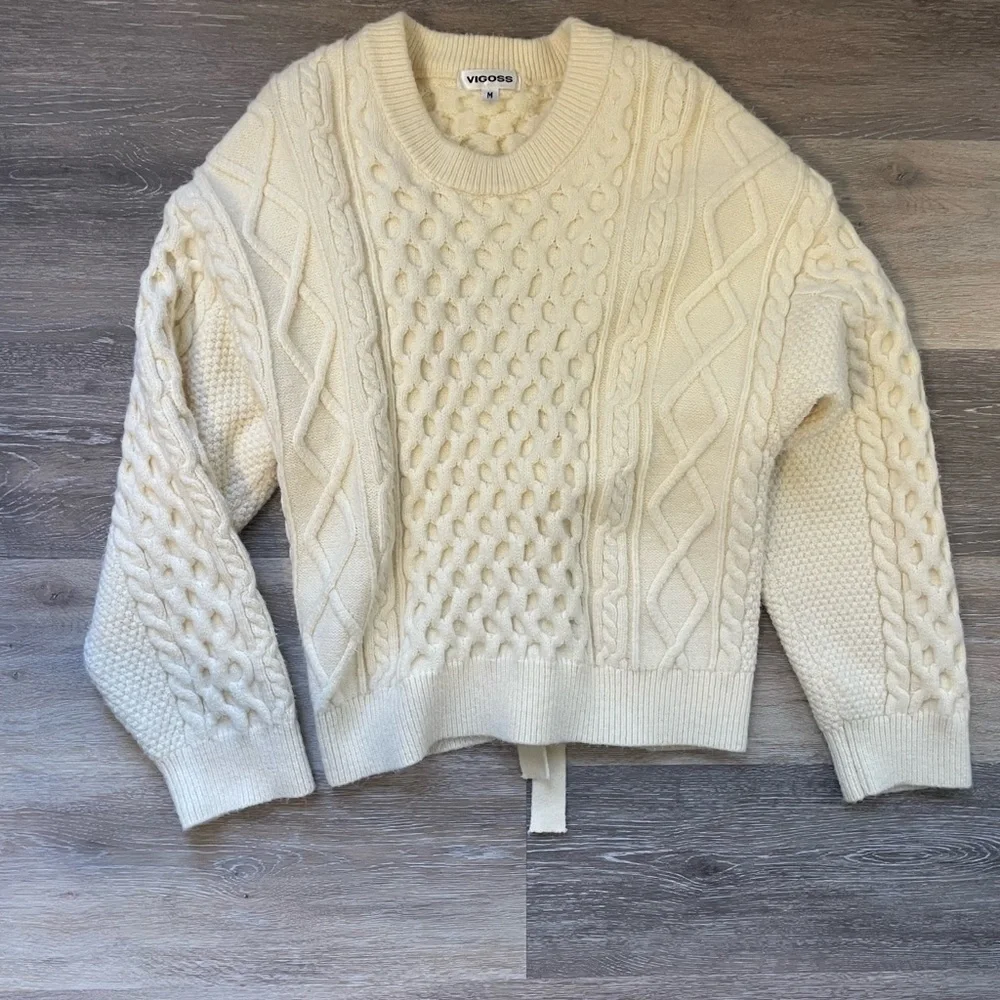 Vigoss Cream Cutout Sweater - Picture 2 of 5
